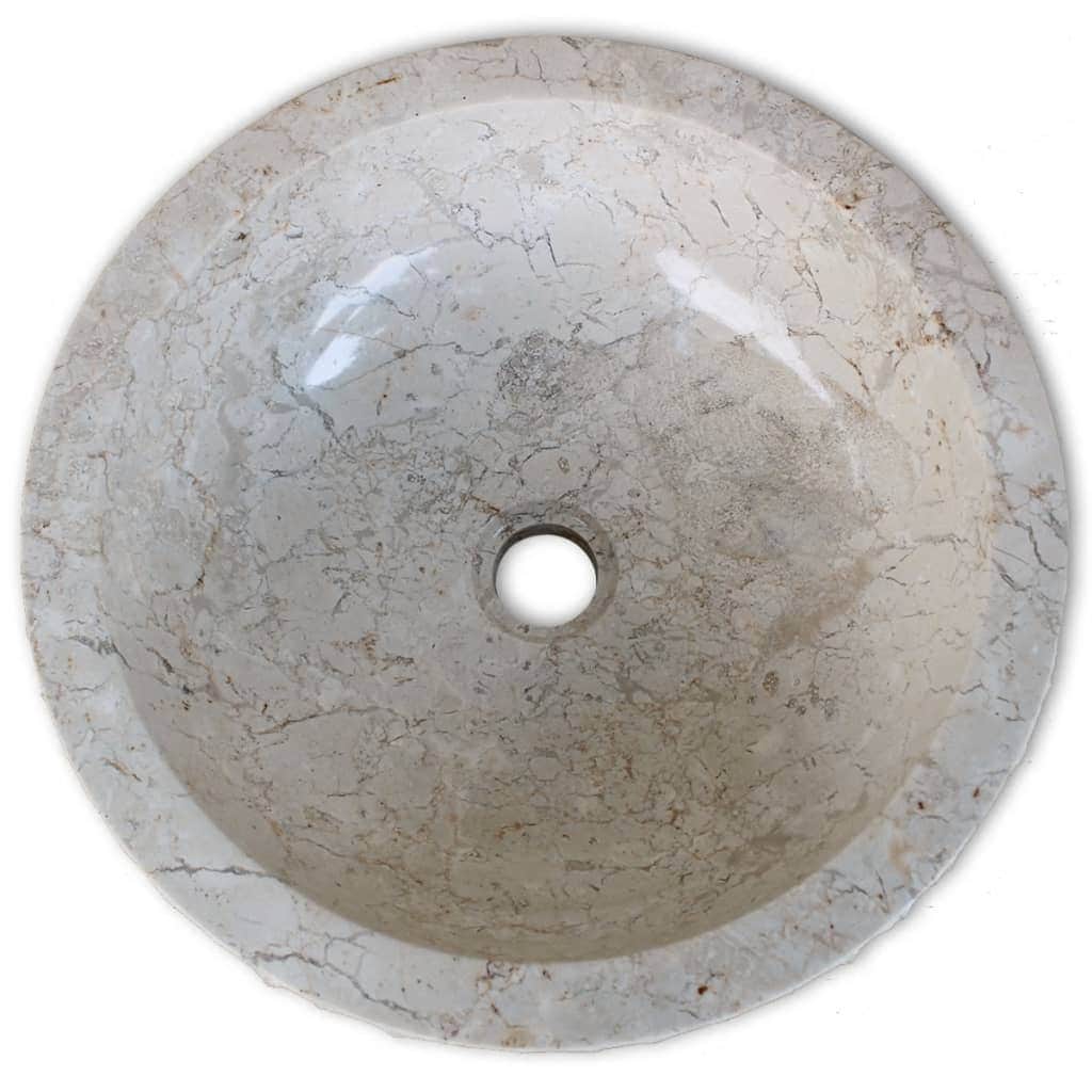 Basin Marble 40 cm Cream