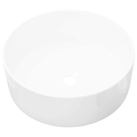 Basin Round Ceramic White L