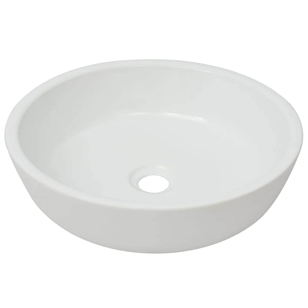 Basin Round Ceramic White M