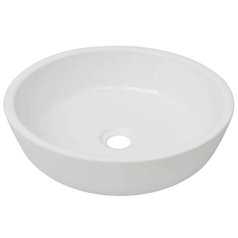 Basin Round Ceramic White M