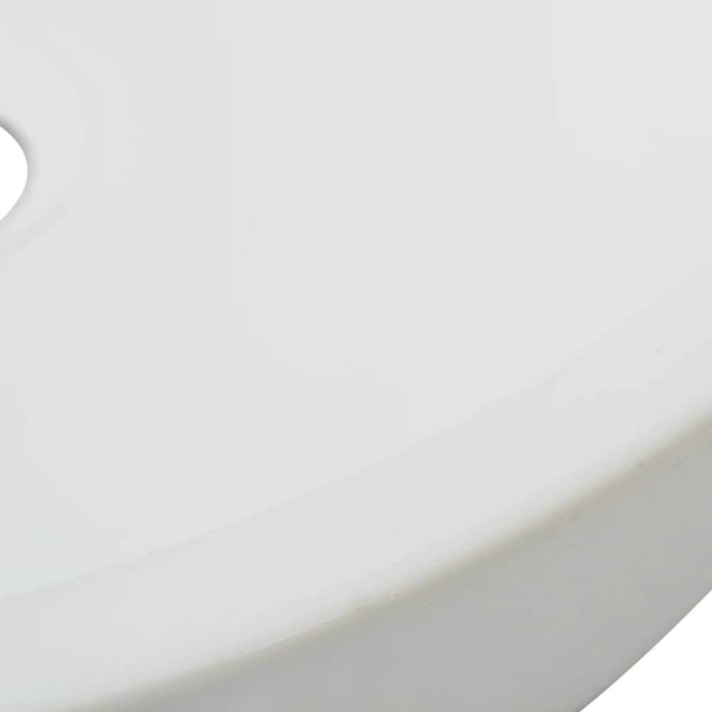 Basin Round Ceramic White M