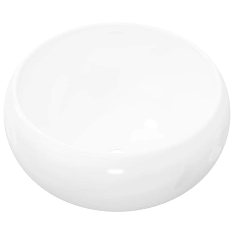 Basin Round Ceramic White S