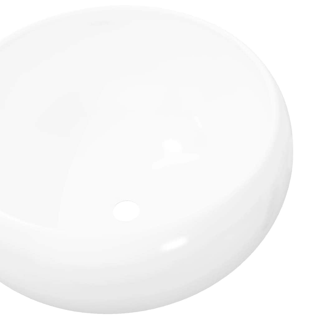 Basin Round Ceramic White S