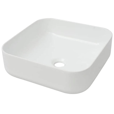 Basin Square Ceramic White  M