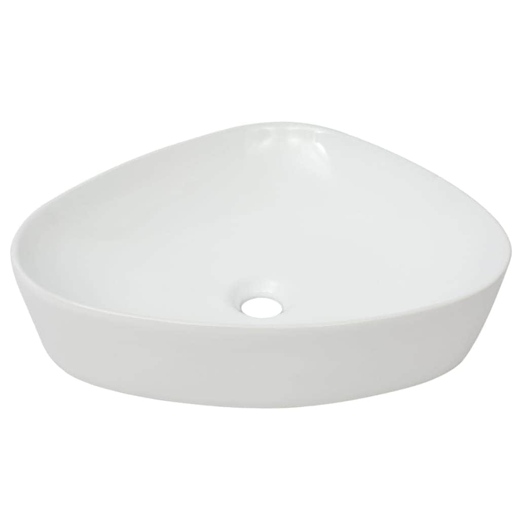 Basin Triangle Ceramic White