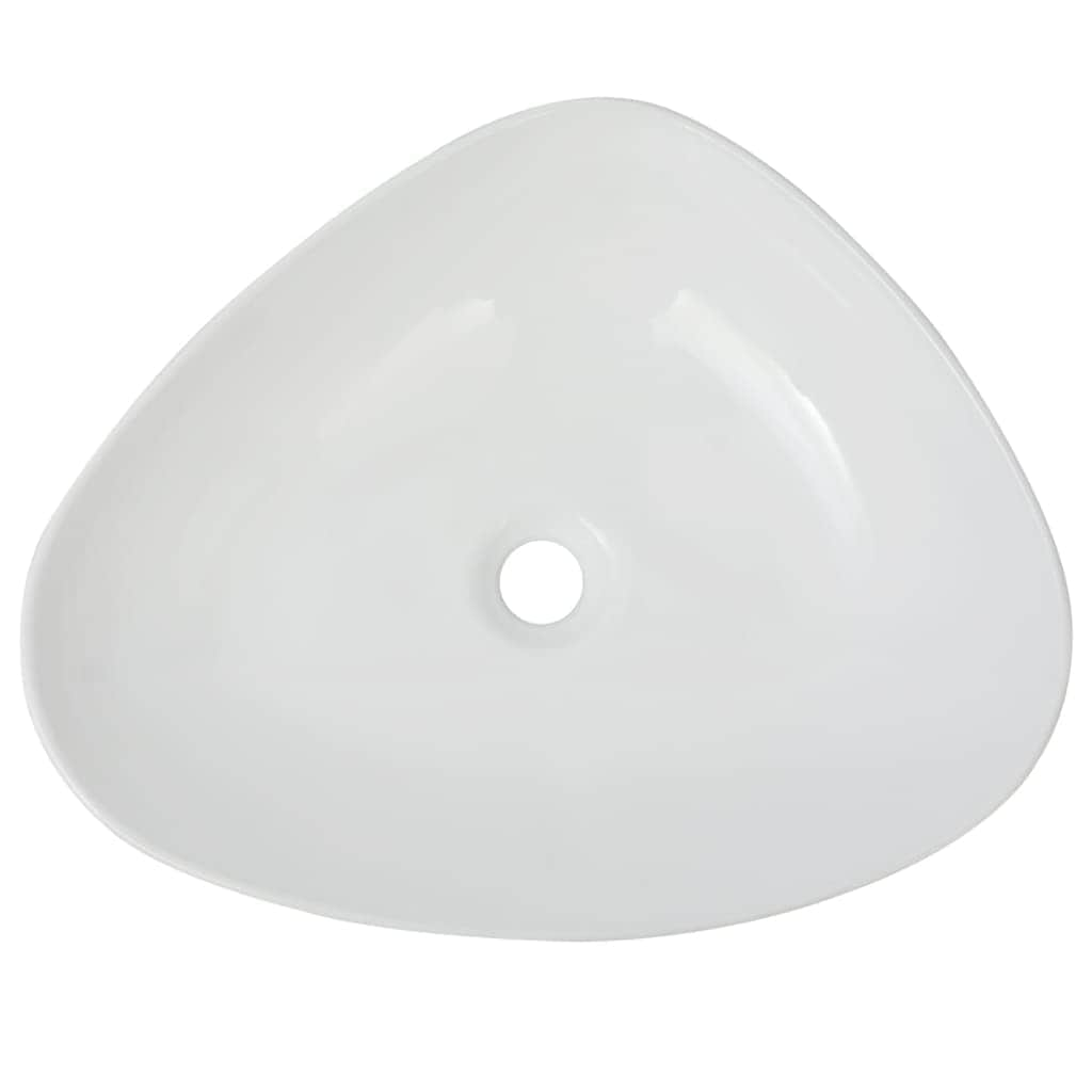 Basin Triangle Ceramic White