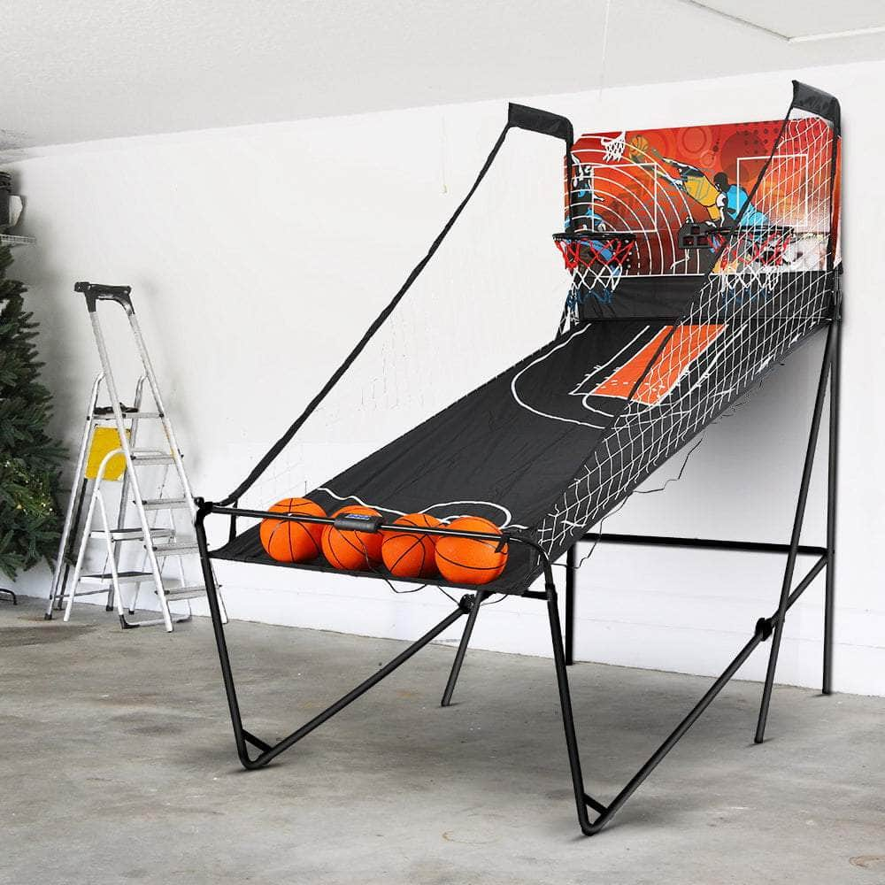 Basketball Arcade Game - Electronic Scorer, 8 Games, Double Shoot, Black