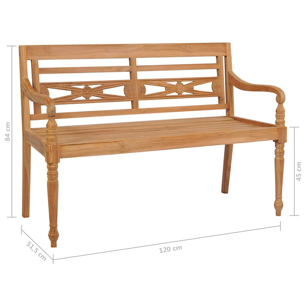 Batavia Bench 120 cm Teak