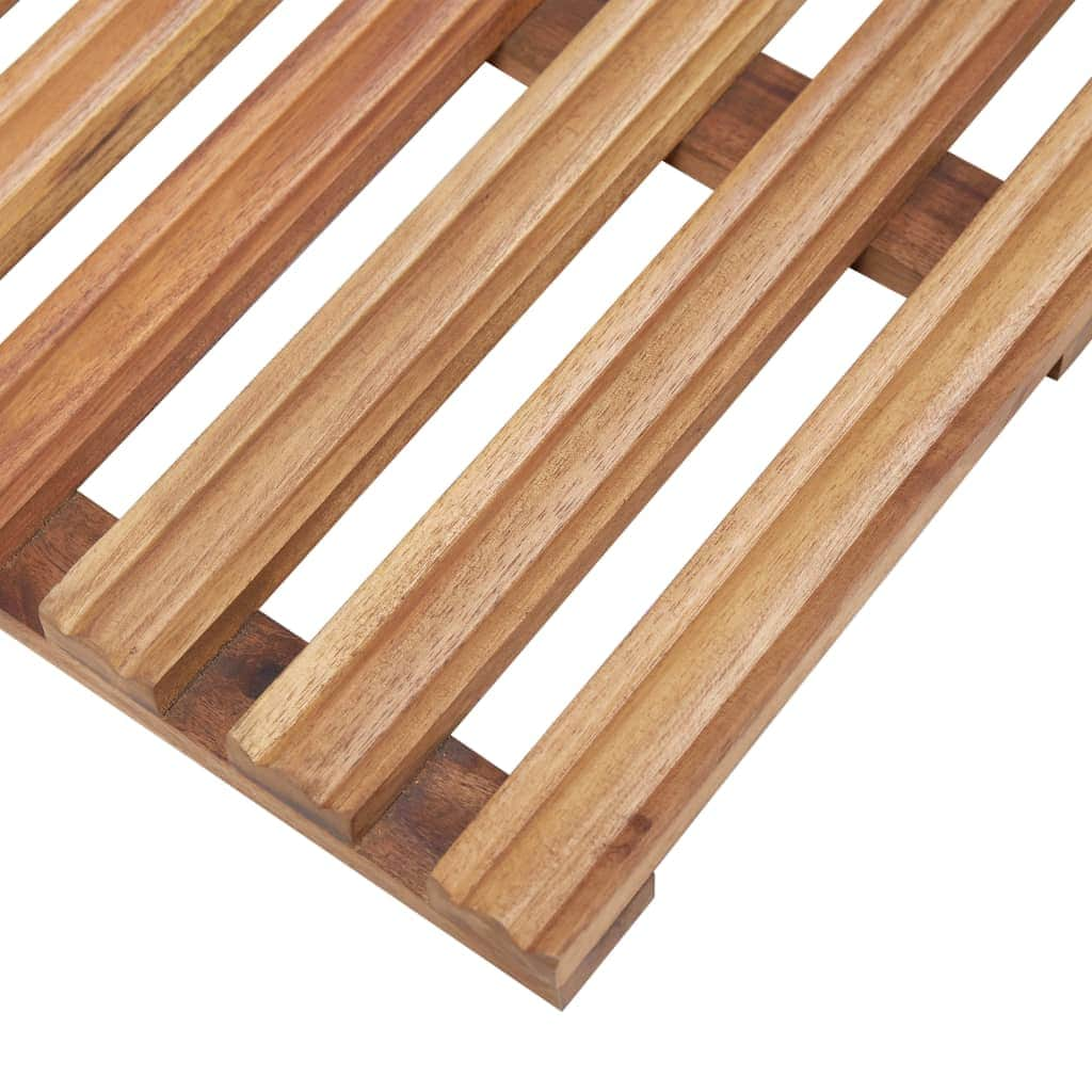 Bath Mats 2 pcs Solid Acacia Wood