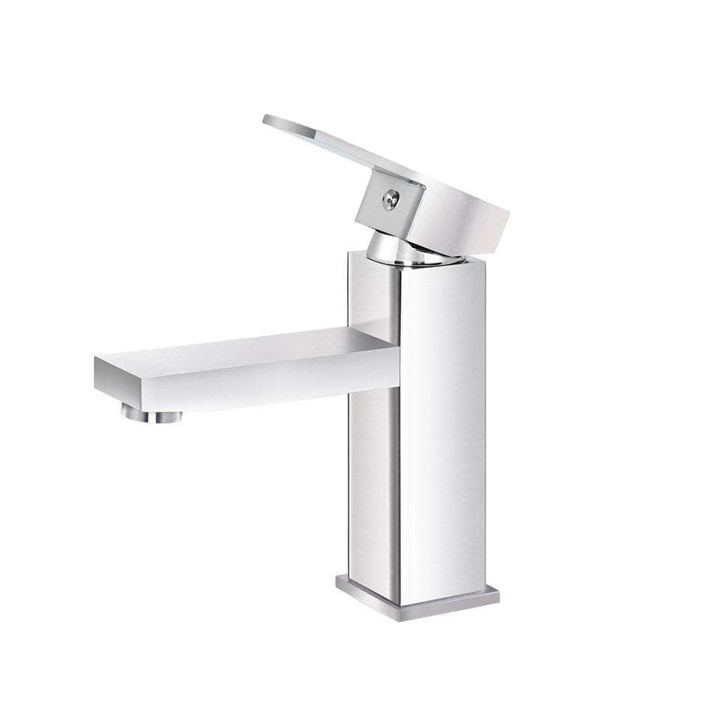 Bathroom Basin Mixer Tap Square Faucet Vanity Laundry Chrome