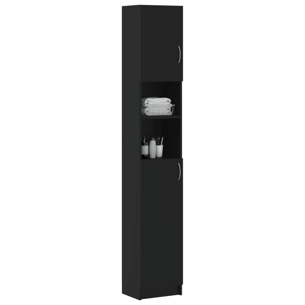 Bathroom Cabinet Black , Engineered Wood