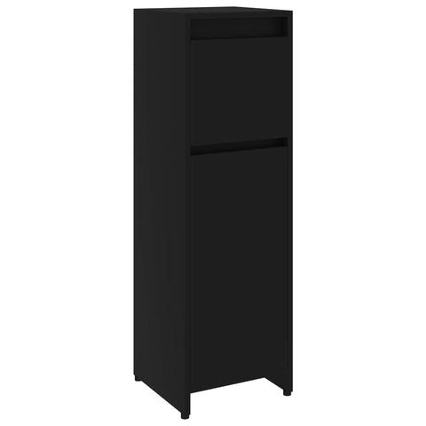 Bathroom Cabinet Black - Engineered Wood