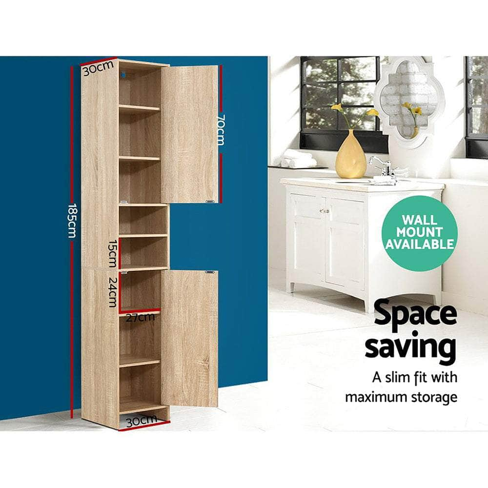 Bathroom Cabinet Storage 185cm Wooden