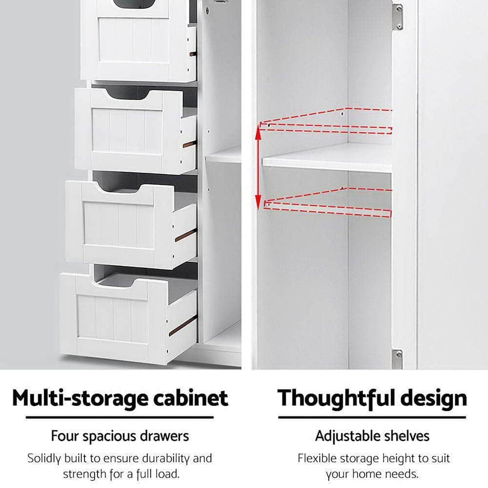 Bathroom Cabinet Storage Drawers White