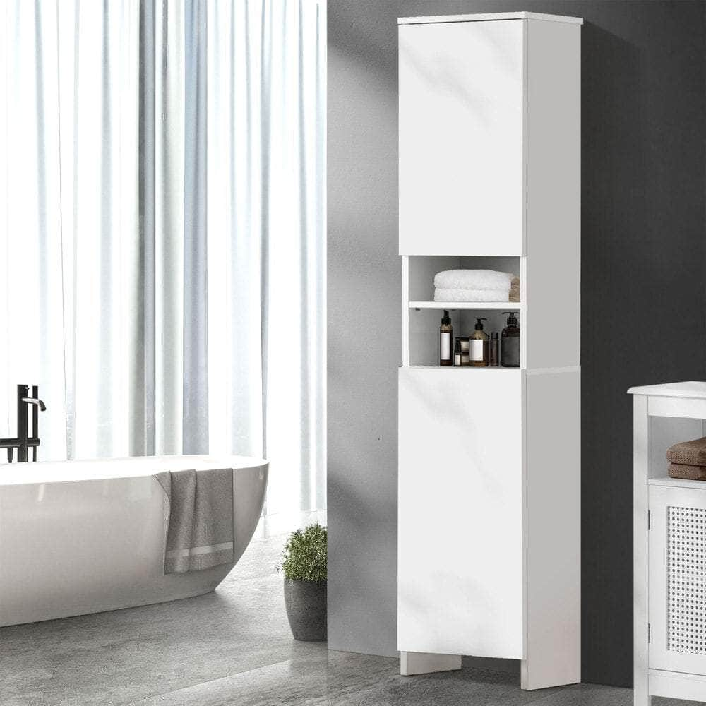 Bathroom Cabinet Storage Laundry Tall Slim Toilet Cupboard Furniture