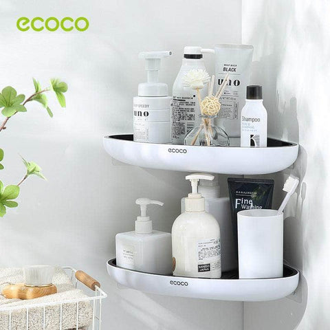 Bathroom Corner Shower Shelf Corner Caddy Storage Organizer Wall Mounted Toilet Tape