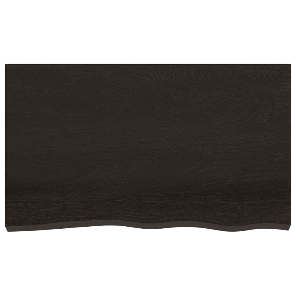 Bathroom Countertop-Dark Grey Treated Solid Wood