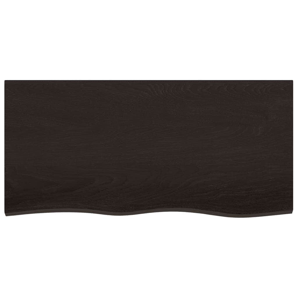 Bathroom Countertop Dark GreyTreated Solid Wood