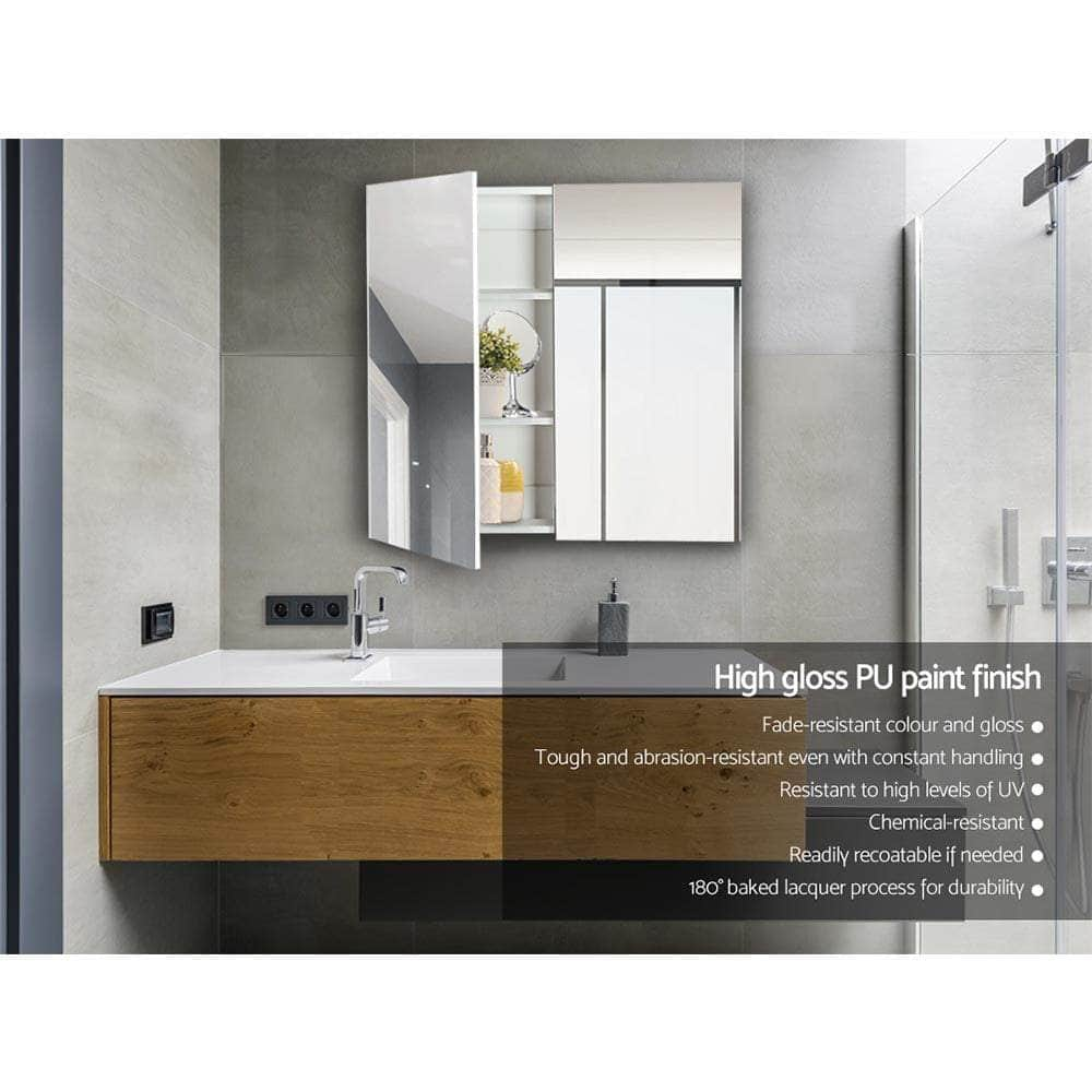 Bathroom Mirror Cabinet 750x720mm White