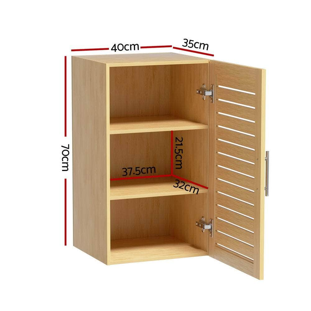 Bathroom Storage Cabinet 70cm Medicine 2 Tier Shelf Wall Mounted