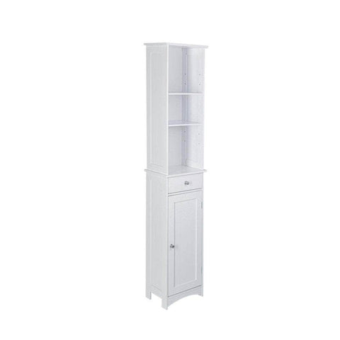 Bathroom Tall Storage Cabinet Organiser - White