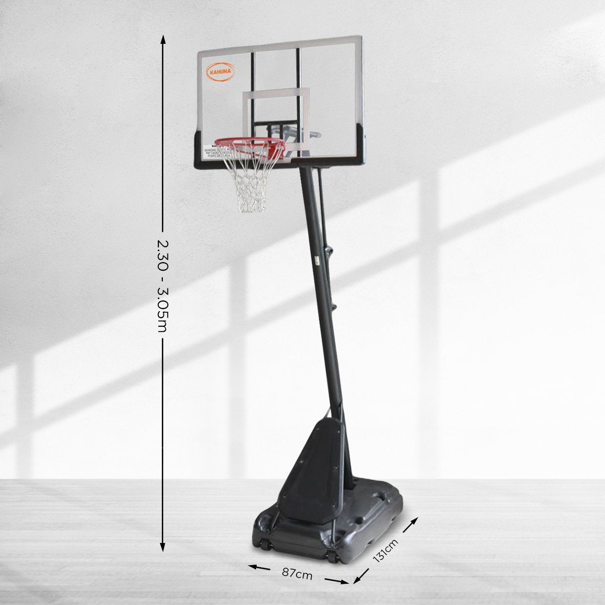 Portable Basketball Hoop System 2.3 to 3.05m for Kids & Adults