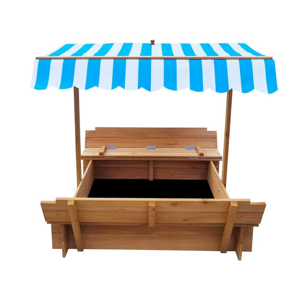 Beach Adventure Awaits: Children's Outdoor Sandbox with Canopy