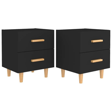 Bed Cabinets 2 pcs Black