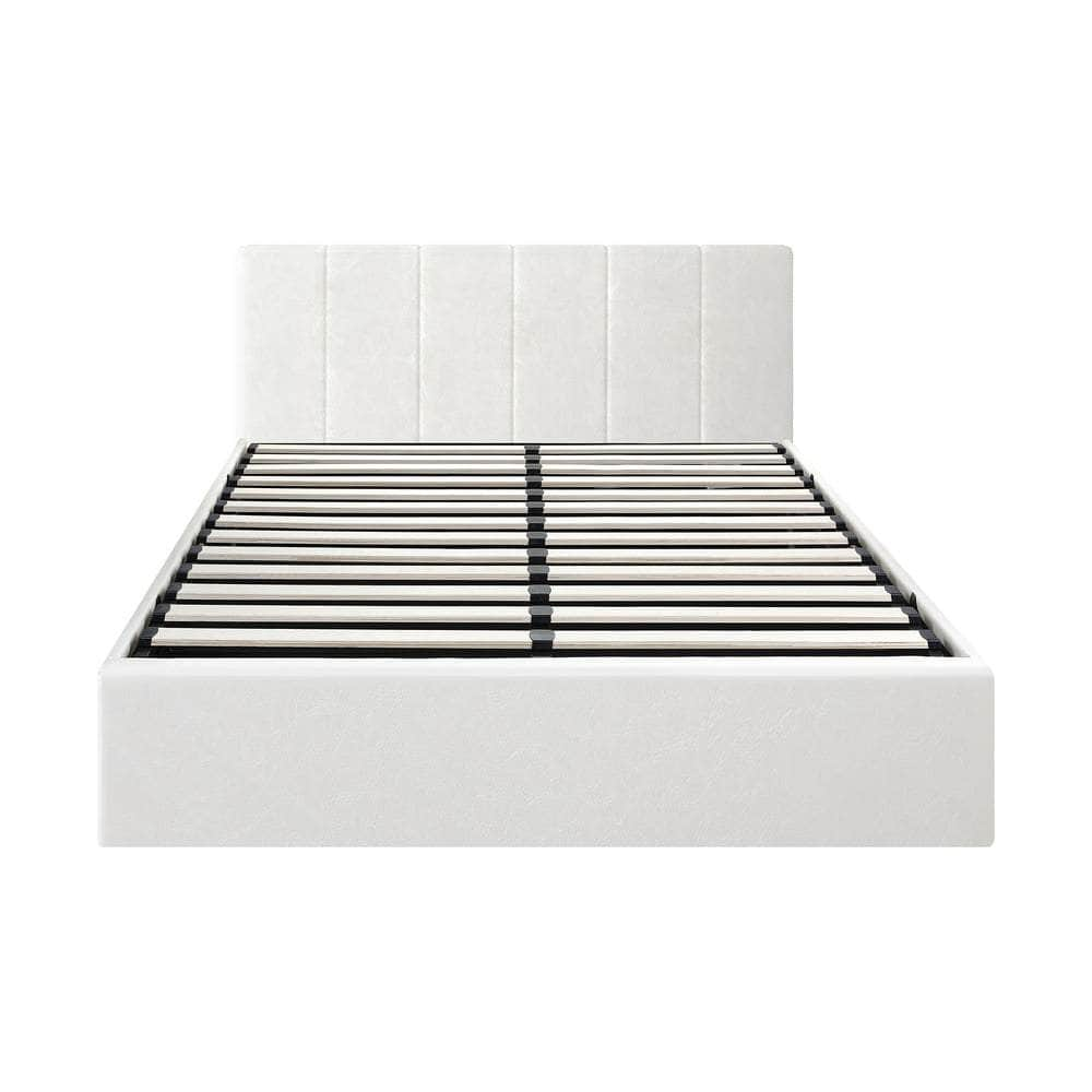 Bed Frame Double/King/King Single/Queen/Single Size Gas Lift Base PU Leather ZOE