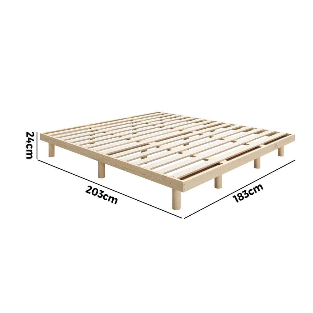 Bed Frame Double/Queen/Single/King Size Wooden Bed Base