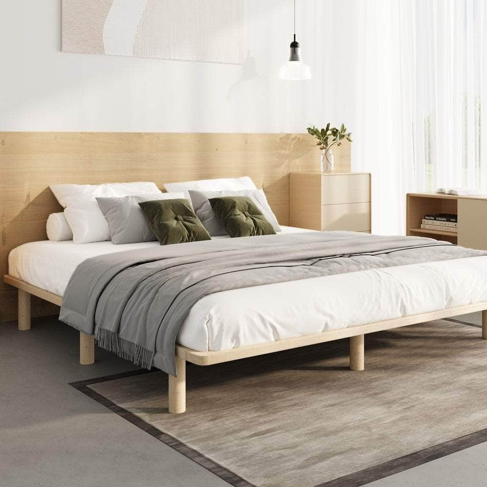 Bed Frame Double/Queen/Single/King Size Wooden Bed Base