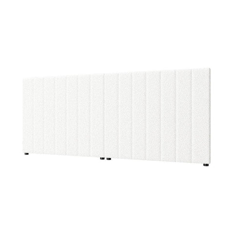Bed Frame Headboard Double Queen King White Boucle