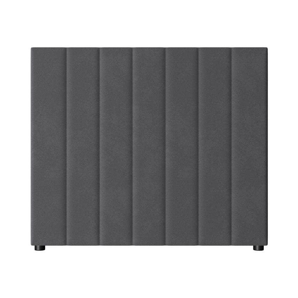 Bed Frame Headboard King Single Size Grey Velvet