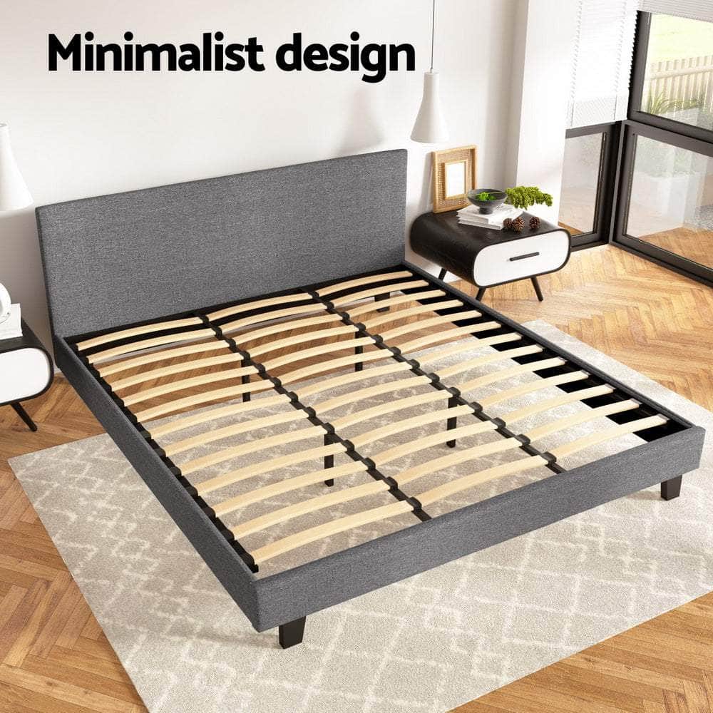 Bed Frame King/Queen Size Grey NEO