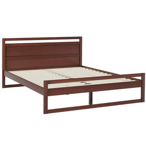 Bed Frame King Single/Double/Queen Size Wooden Walnut