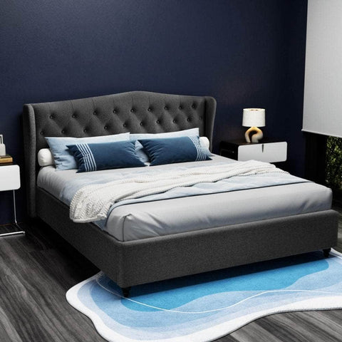 Bed Frame King Size Charcoal Pier