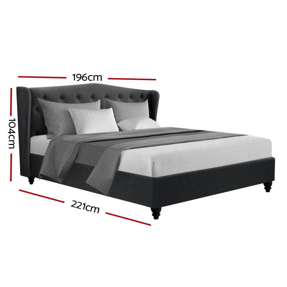 Bed Frame King Size Charcoal Pier