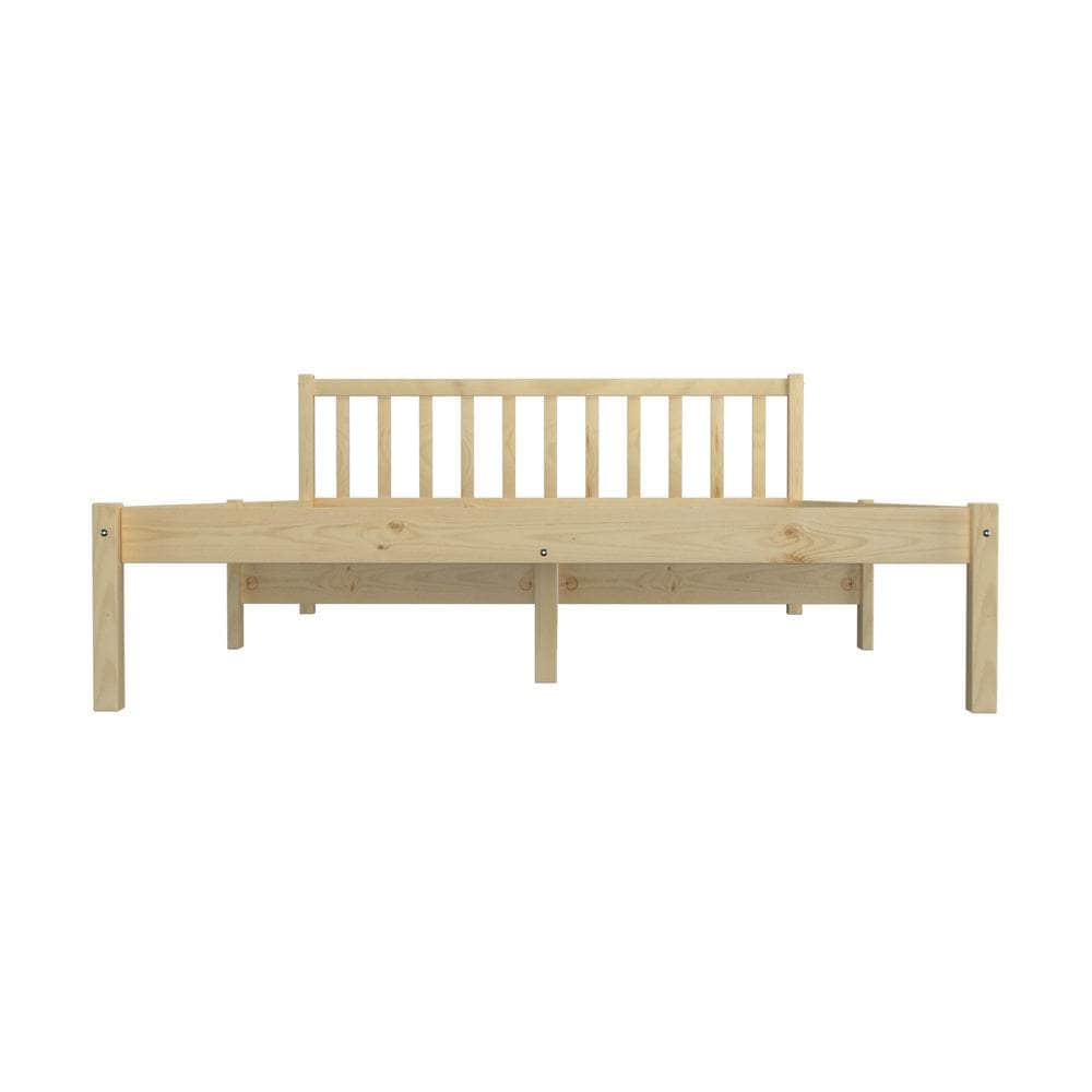 Bed Frame King Size Wooden Timber Base Headboard Bedroom