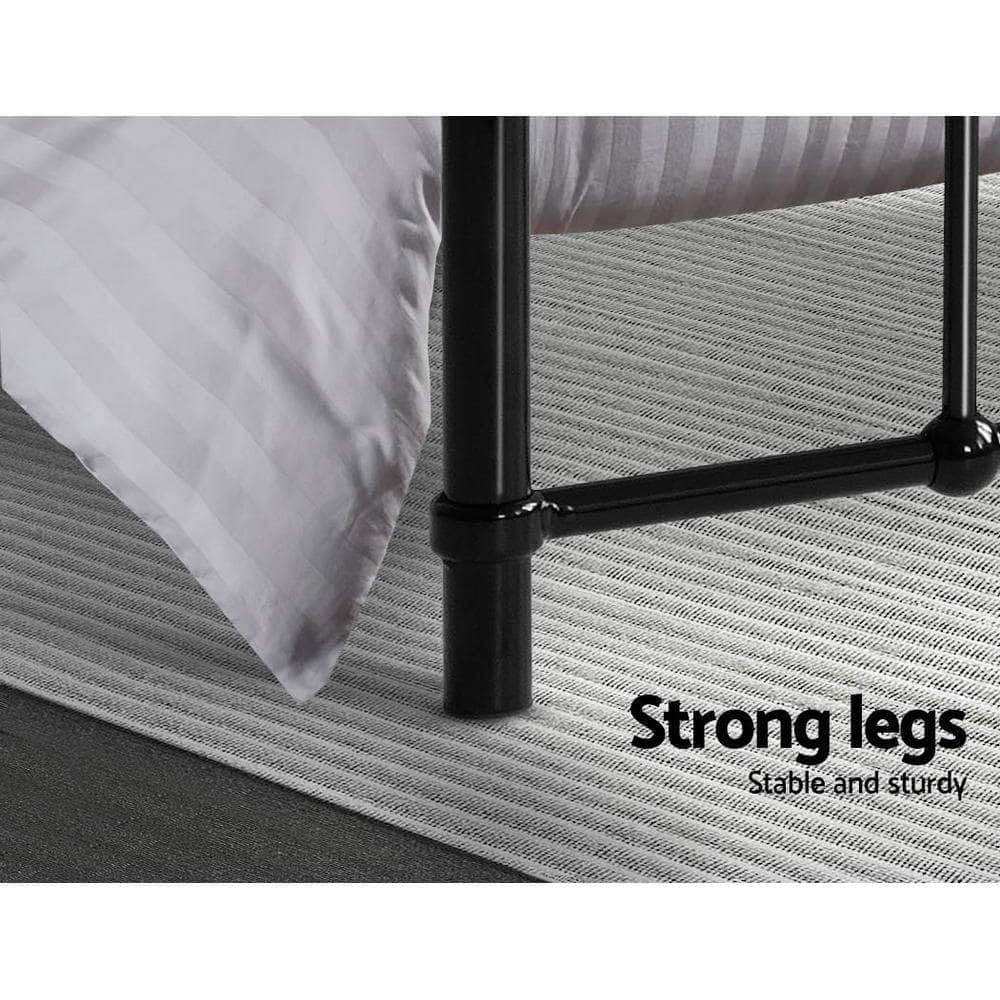 Bed Frame Metal Frames LEO - Double (Black)