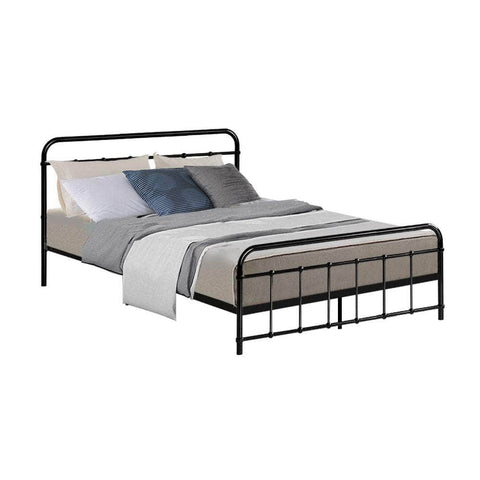 Bed Frame Metal Frames LEO - Double (Black)