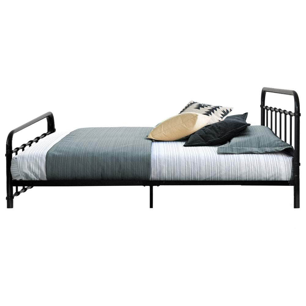 Bed Frame Metal Frames LEO - Double (Black)