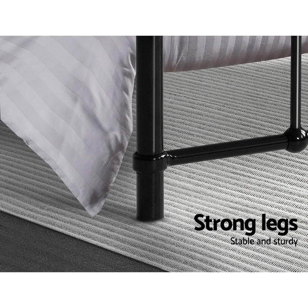 Bed Frame Metal Frames LEO - King Single(Black)