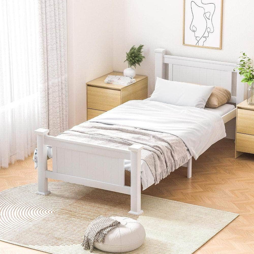 Bed Frame Pine Wooden Timber Base Platform Bedroom