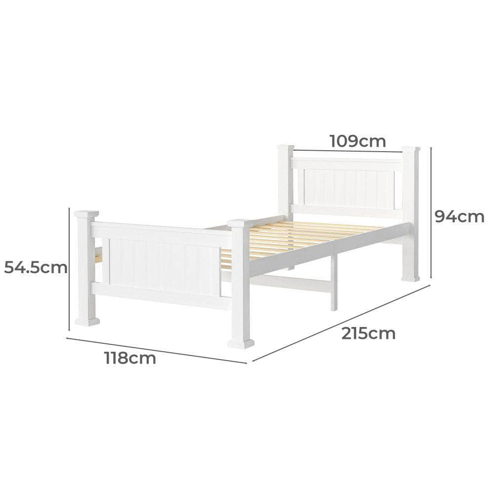 Bed Frame Pine Wooden Timber Base Platform Bedroom