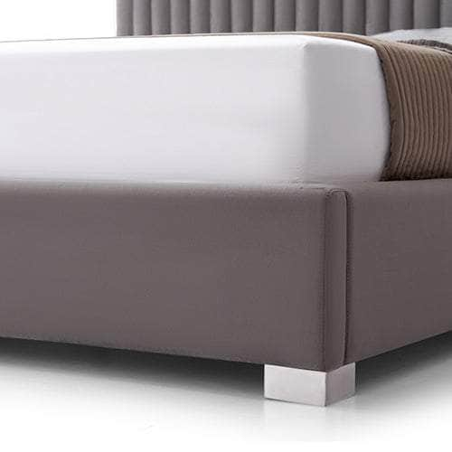 Bed Frame Queen/King Polyester Fabric Padded Upholstery