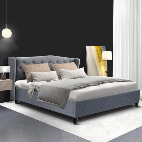 Bed Frame Queen Size Grey Pier