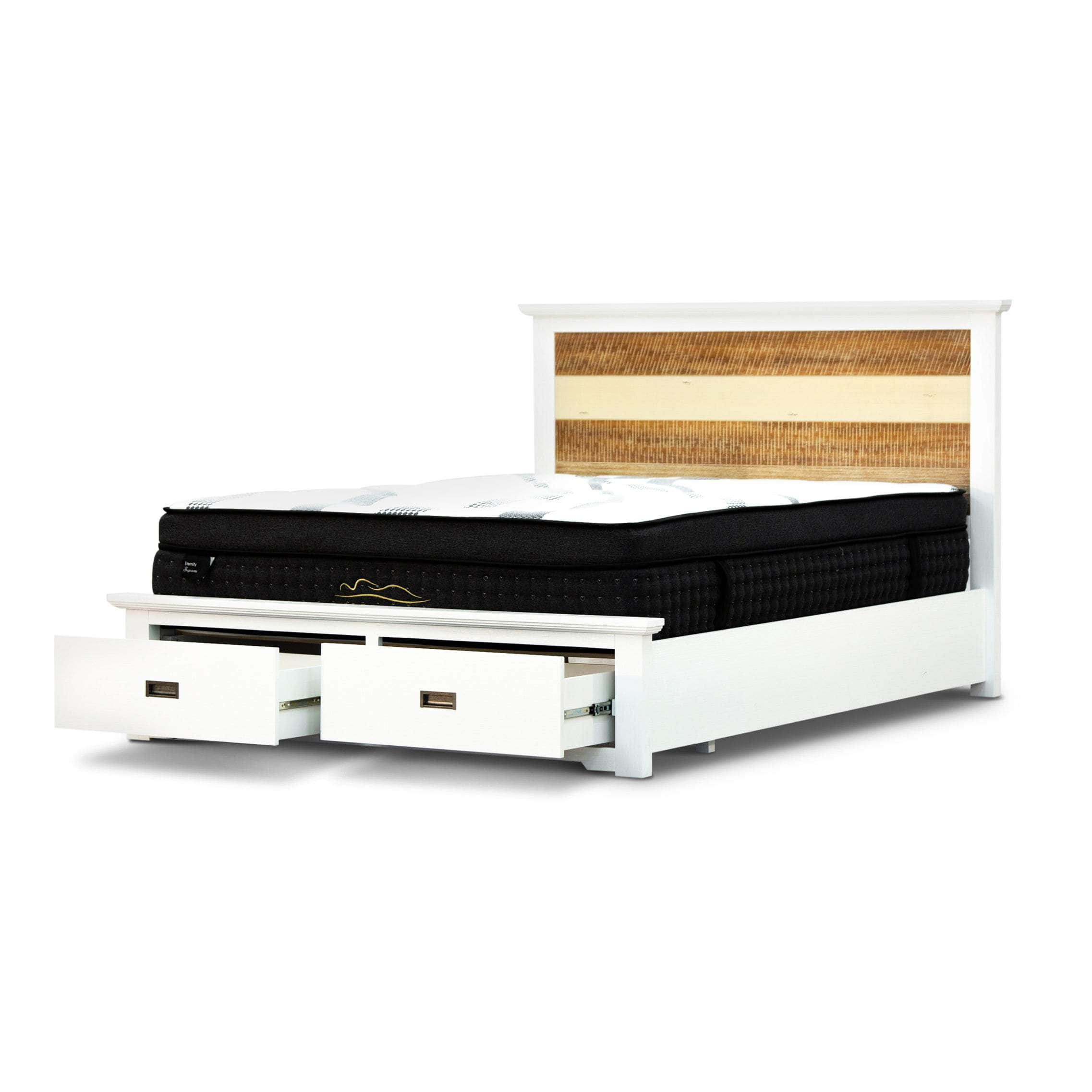 Bed Frame Queen Size Mattress Base With Storage Drawers - Multi Color