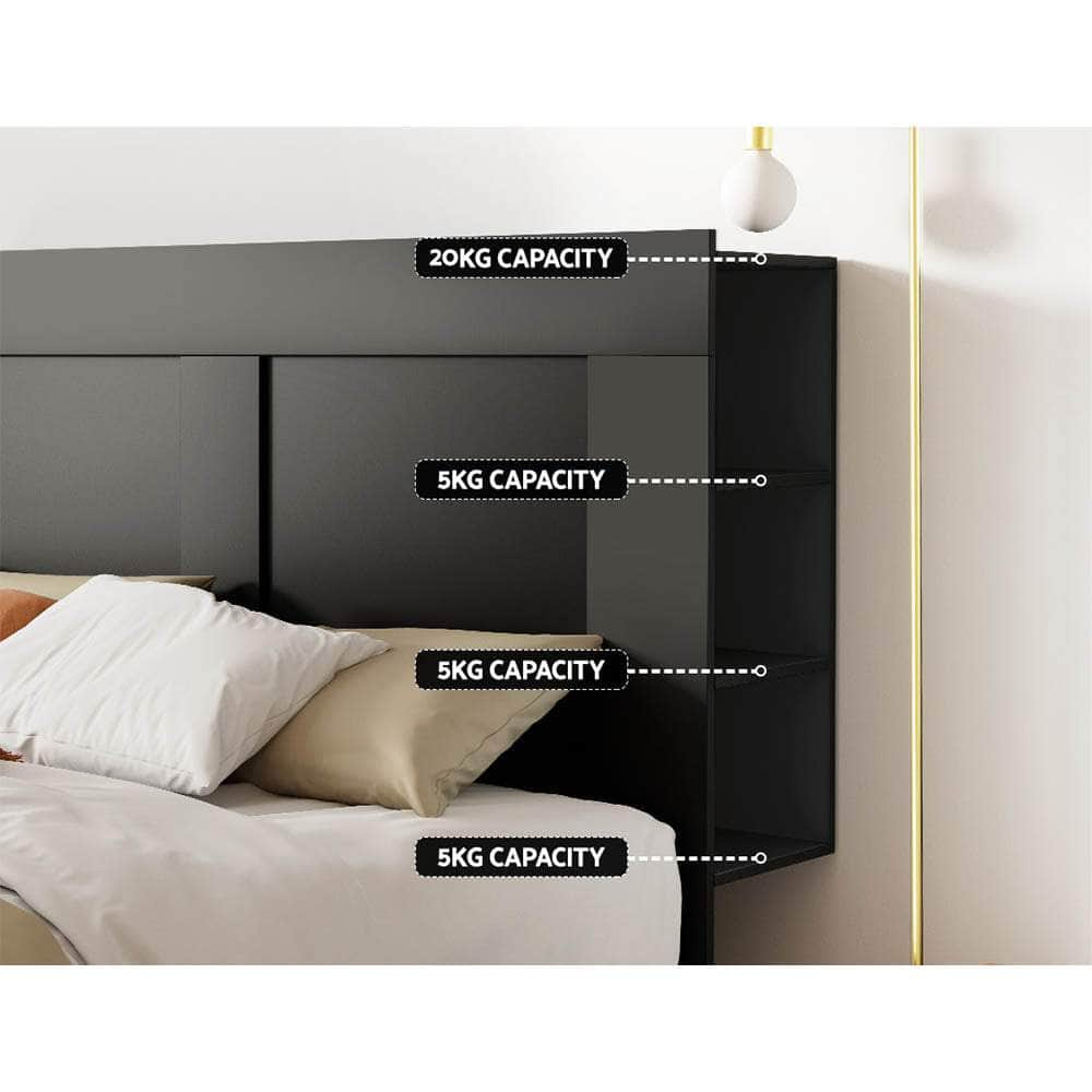 Bed Frame Shelves Headboard Bedhead Bas Q/D(Headboard Only)