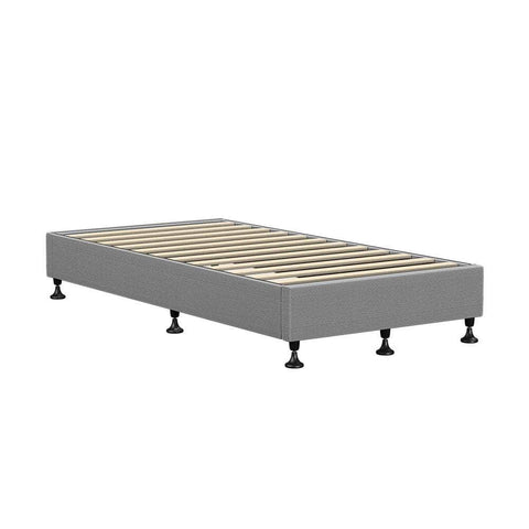 Bed Frame Single Size Bed Base Platform Grey