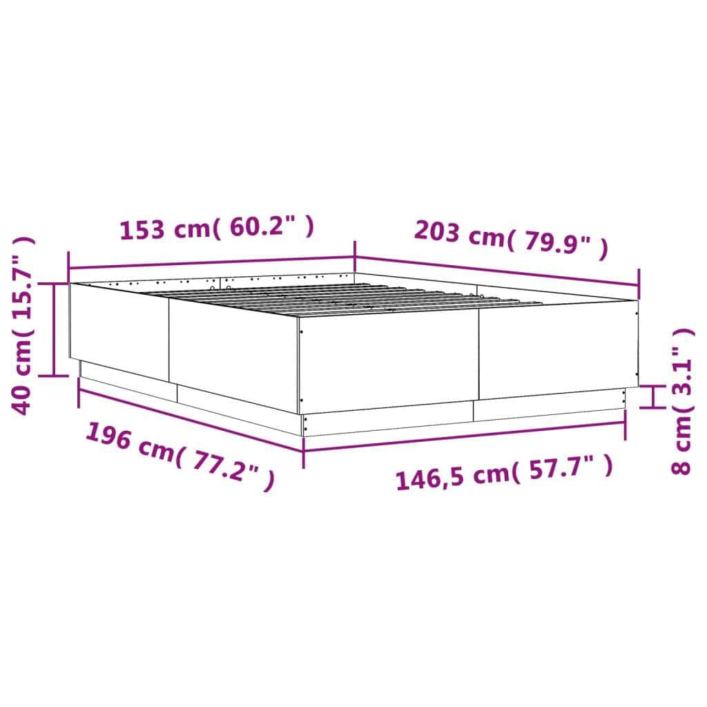 Bed Frame - Sonoma Oak Engineered Wood